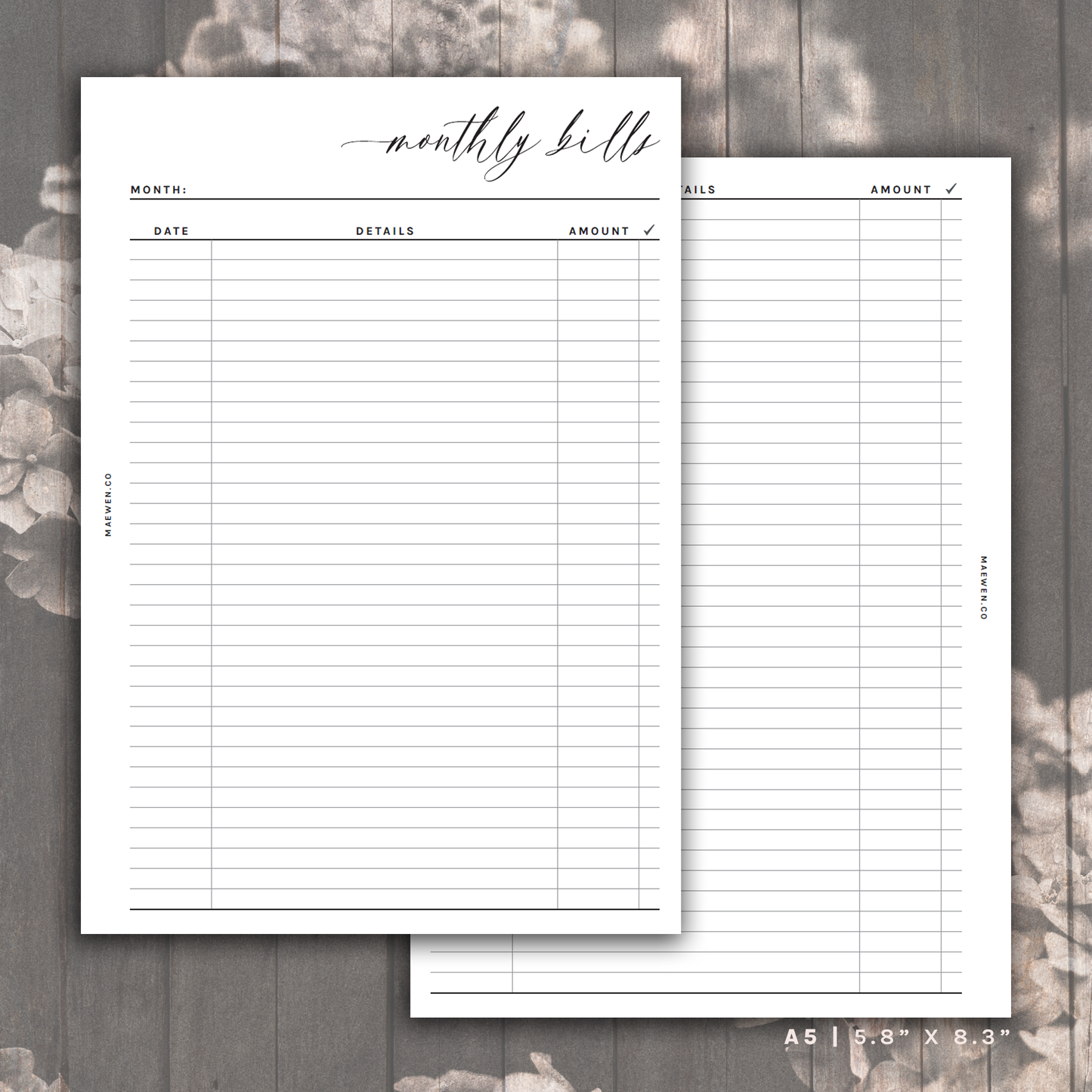 Monthly Bills v1
