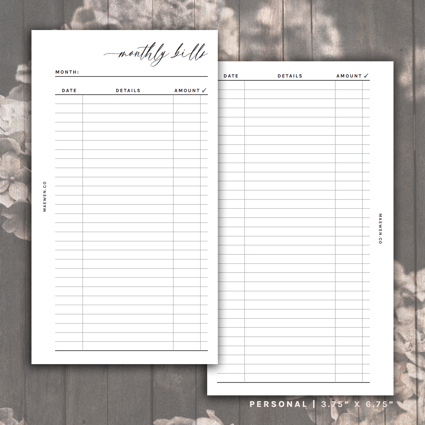 Monthly Bills v1