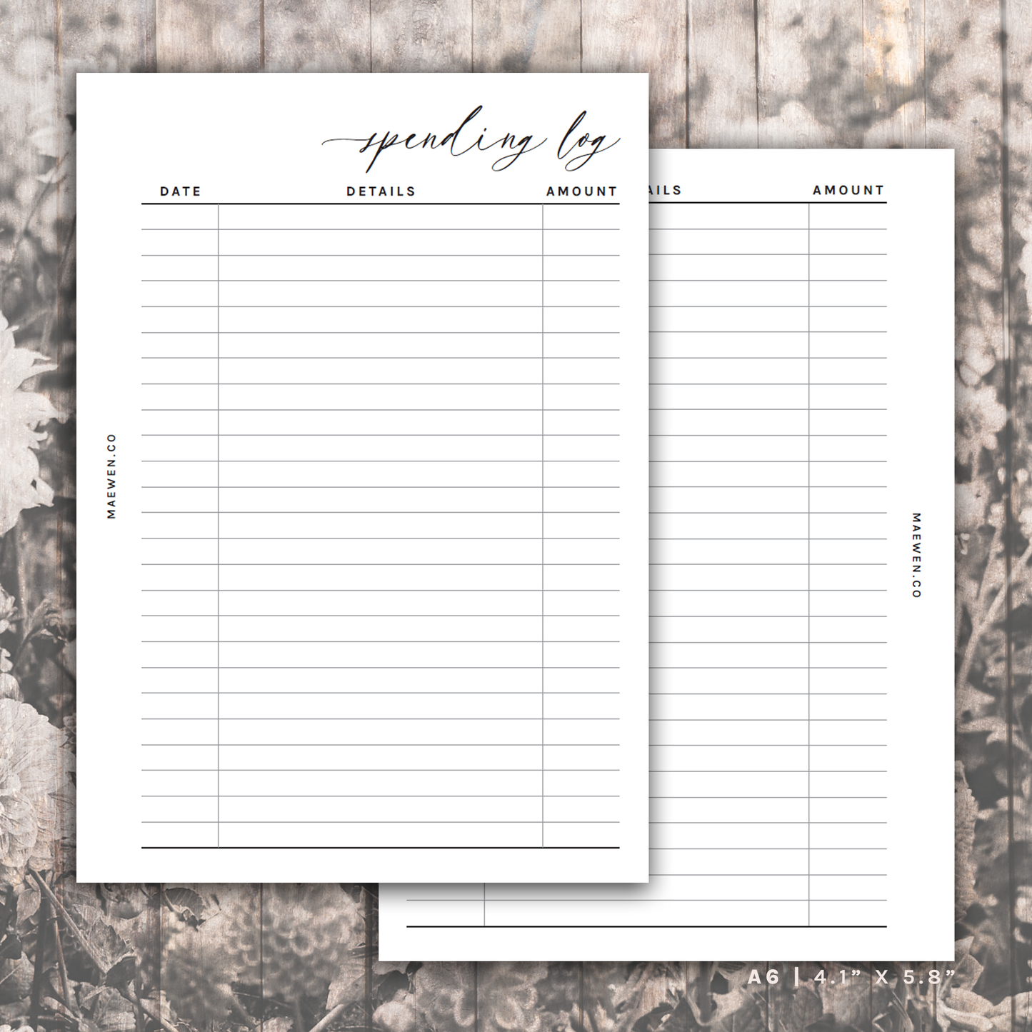Spending Log
