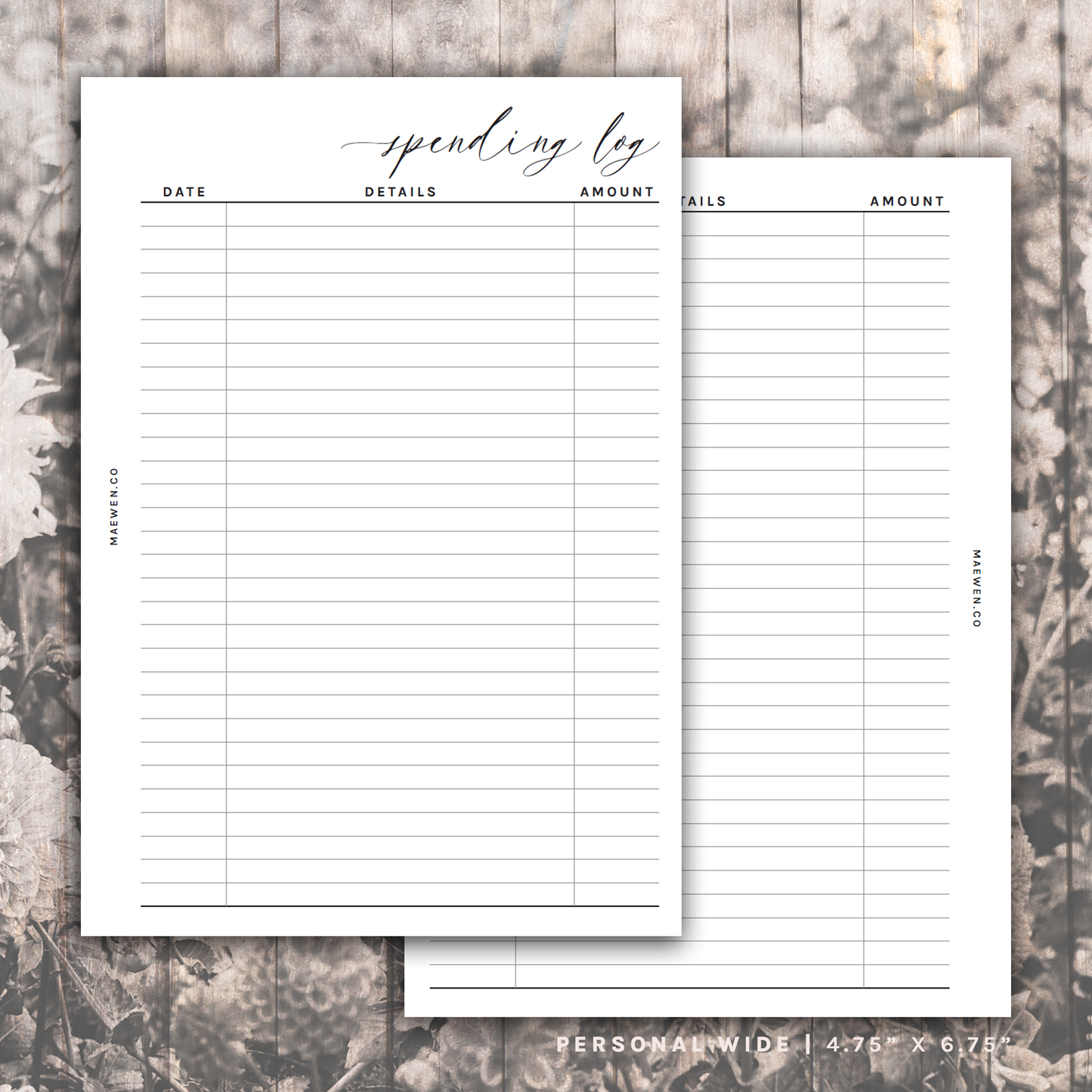 Spending Log