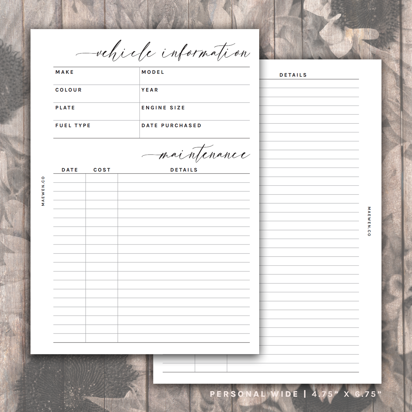 Vehicle Information & Maintenence