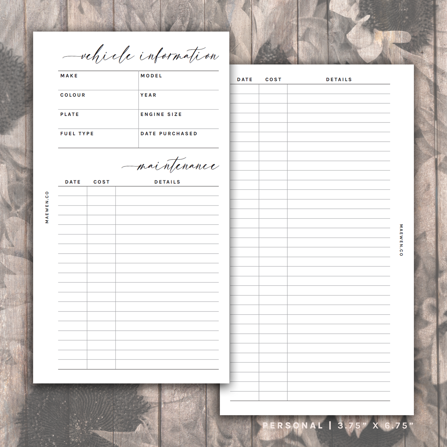 Vehicle Information & Maintenence