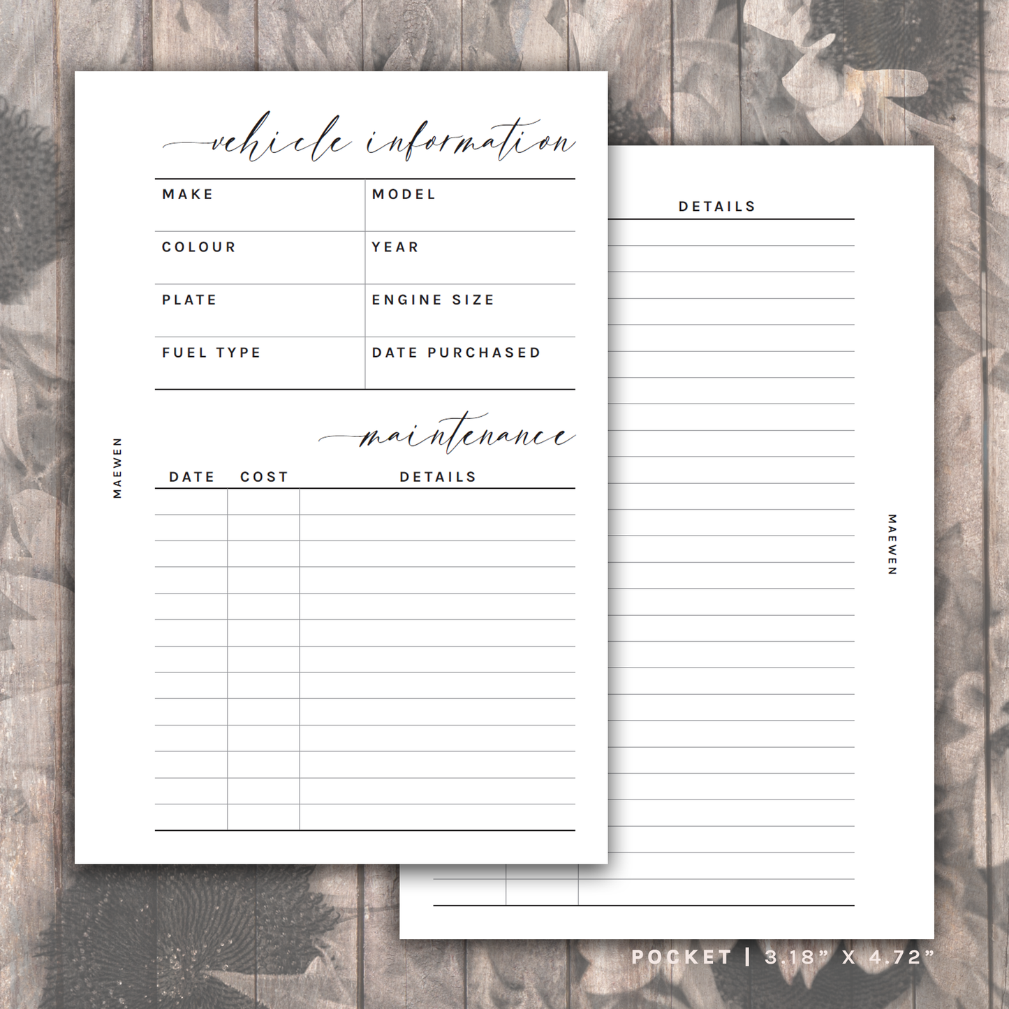 Vehicle Information & Maintenence